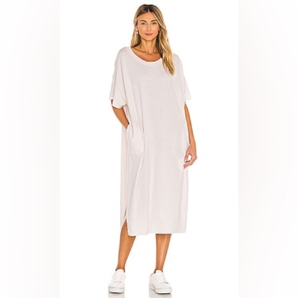Intimately Free People Cozy Girl Maxi Tee- Light Gray- size small